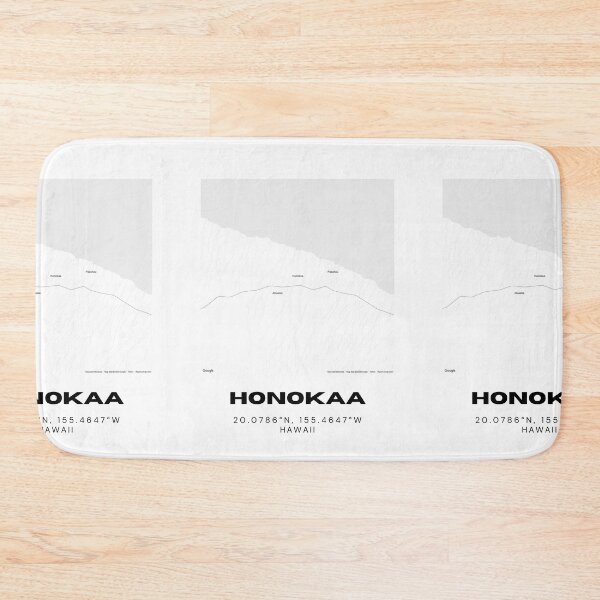 Item preview, Honokaa Hawaii Map | Minimalist Hamakua Coast Big Island Design designed and sold by RM-Journey.