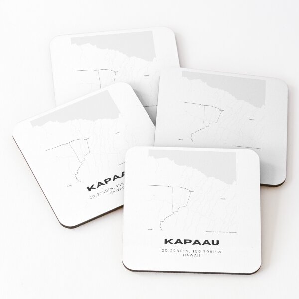 Item preview, Kapaau Hawaii Map | Minimalist North Kohala Big Island Design designed and sold by RM-Journey.
