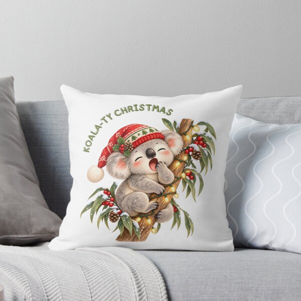 Artikelvorschau, Koala-ty Christmas Koala on Eucalyptus Tree entworfen und verkauft von mycute-stickers.