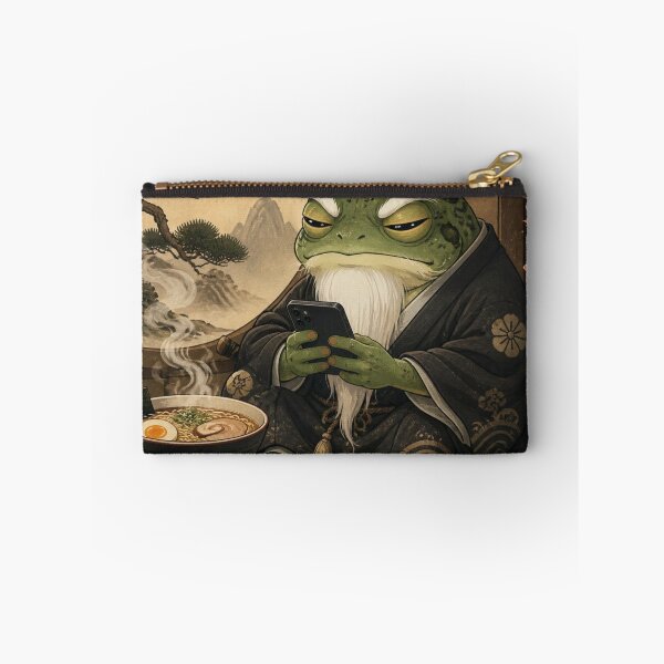 Item preview, Grumpy Frog Eating Ramen designed and sold by tellia-kallisto.