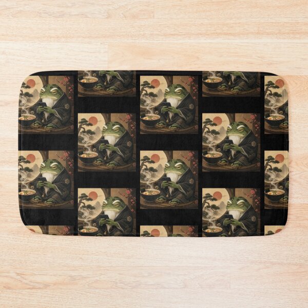Item preview, Grumpy Frog Eating Ramen designed and sold by tellia-kallisto.