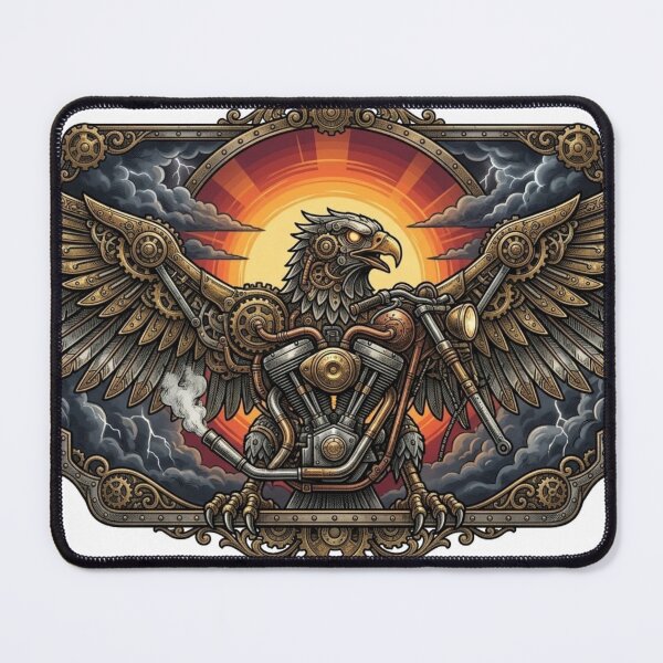 Item preview, Mechanical Eagle Motorcycle – Steampunk Wings & Vintage Gear designed and sold by meghnad.