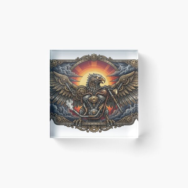 Item preview, Mechanical Eagle Motorcycle – Steampunk Wings & Vintage Gear designed and sold by meghnad.