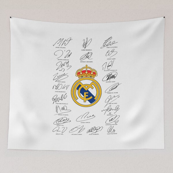 Item preview, Real Madrid Autographs Crest Football Legends designed and sold by Sharksito.