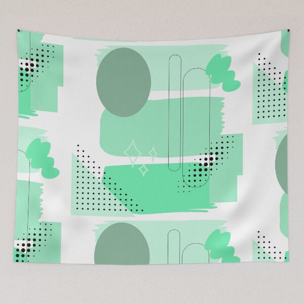Item preview, Mint Green Abstract Shapes – Modern Geometric Minimalist Wall Art designed and sold by Khadique.