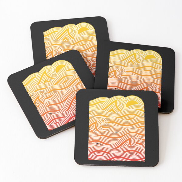 Item preview, Sunset Waves Linear Art designed and sold by wyrichbosle.