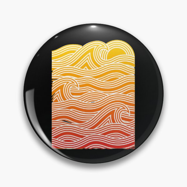 Item preview, Sunset Waves Linear Art designed and sold by wyrichbosle.