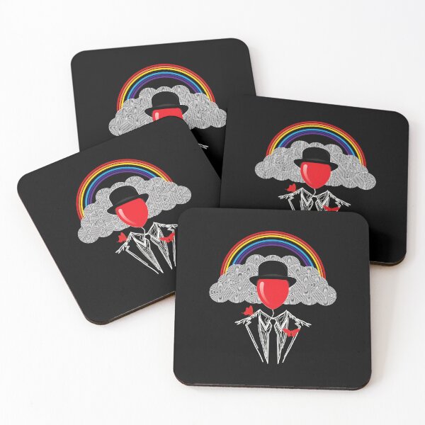 Item preview, Surreal Balloon Hat Tuxedo Rainbow Clouds Art designed and sold by lamercarv.