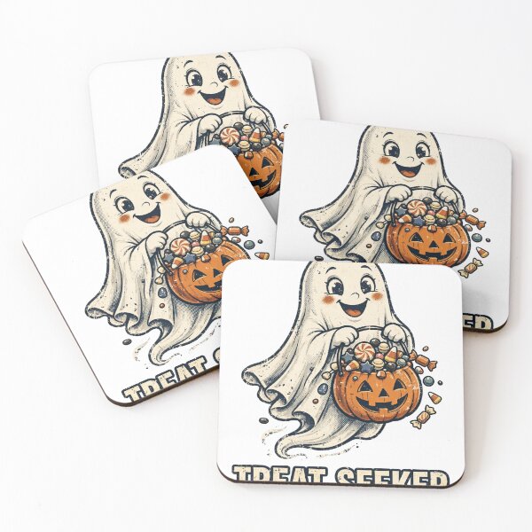 Item preview, Halloween Cute Ghost Candy Bucket T-Shirt designed and sold by Worn and Witty.