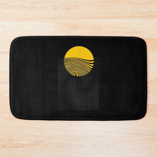 Item preview, Geometric Mountain Sun Optical Illusion Round Art designed and sold by helencacu.