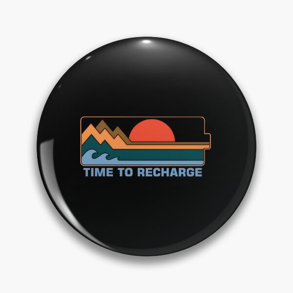 Item preview, Time To Recharge Nature Landscape Battery Icon designed and sold by andrasmar.