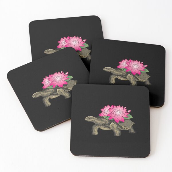 Item preview, Tortoise with Lotus Flowers designed and sold by lasopent.