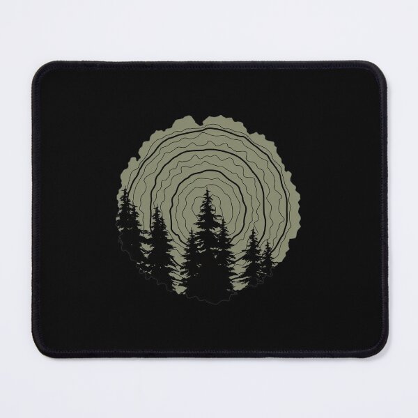 Item preview, Tree Rings Forest Silhouette Nature Art designed and sold by helencacu.