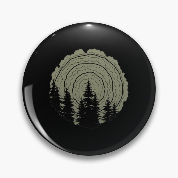 Item preview, Tree Rings Forest Silhouette Nature Art designed and sold by helencacu.