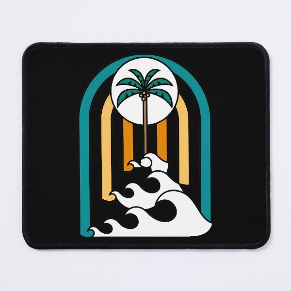 Item preview, Tropical Palm Waves Arch Retro Design designed and sold by lamercarv.