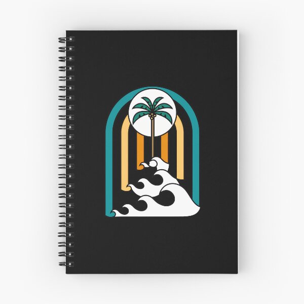 Item preview, Tropical Palm Waves Arch Retro Design designed and sold by lamercarv.