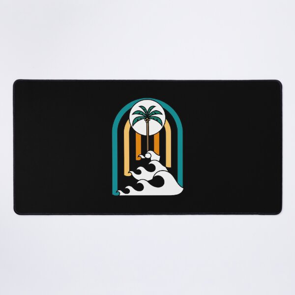 Item preview, Tropical Palm Waves Arch Retro Design designed and sold by lamercarv.
