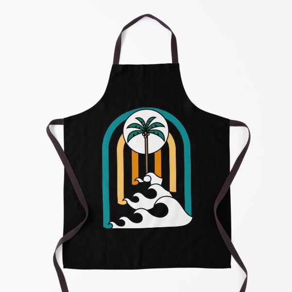 Item preview, Tropical Palm Waves Arch Retro Design designed and sold by lamercarv.