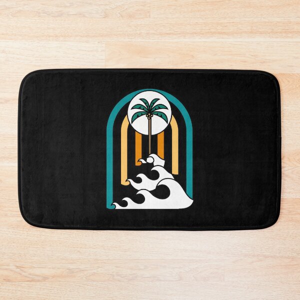 Item preview, Tropical Palm Waves Arch Retro Design designed and sold by lamercarv.