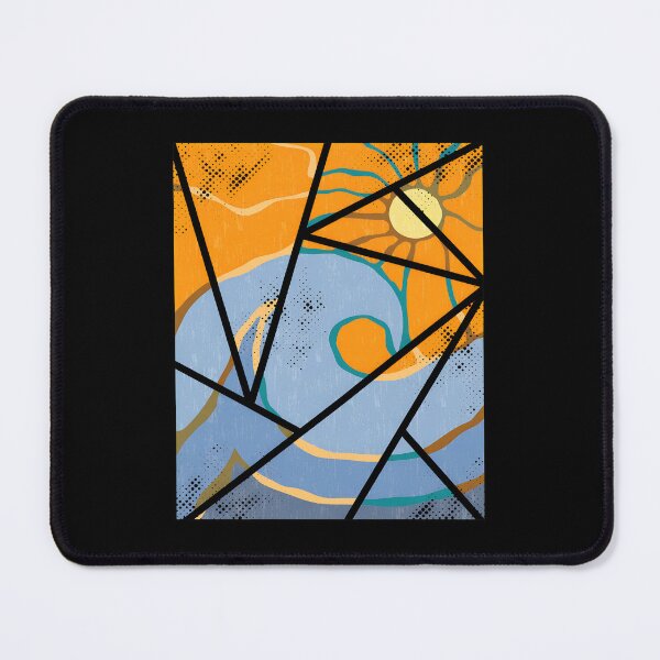 Item preview, Vibrant Abstract Sun and Waves Geometric Design designed and sold by andrasmar.