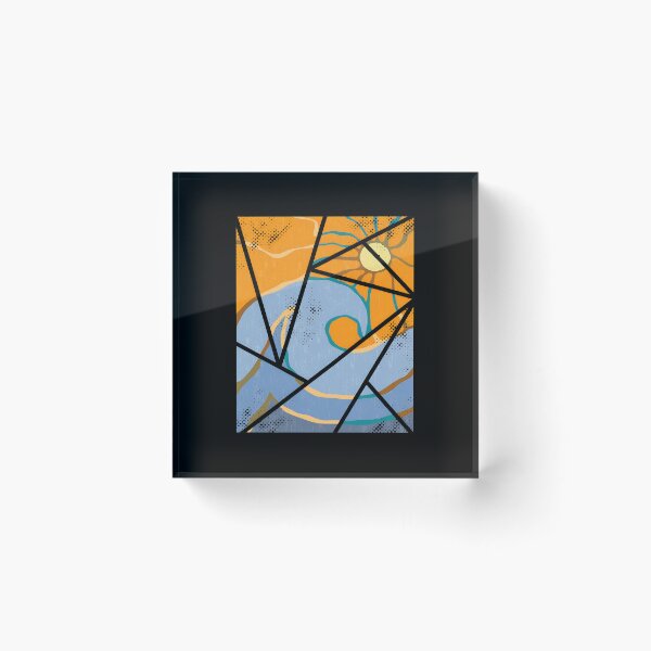 Item preview, Vibrant Abstract Sun and Waves Geometric Design designed and sold by andrasmar.