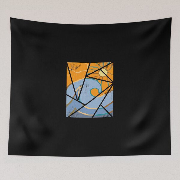 Item preview, Vibrant Abstract Sun and Waves Geometric Design designed and sold by andrasmar.