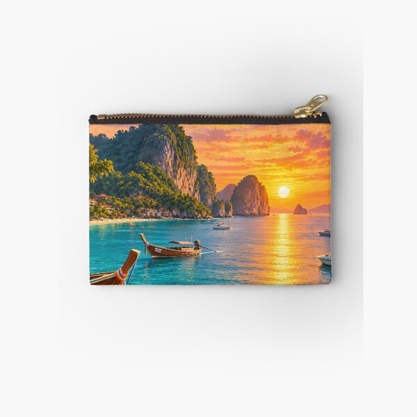 Item preview, Phuket Sunset – Andaman Sea, Thailand Vintage Travel Poster designed and sold by Spirit of Siam.