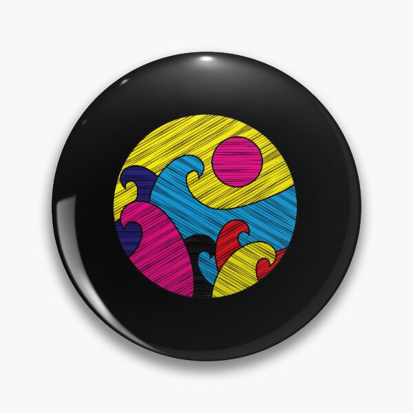 Item preview, Vibrant Wave Sun Circle Graphic Art designed and sold by lamercarv.