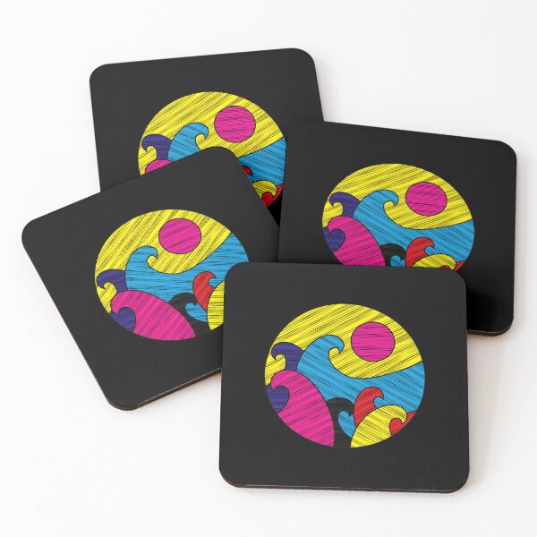 Item preview, Vibrant Wave Sun Circle Graphic Art designed and sold by lamercarv.