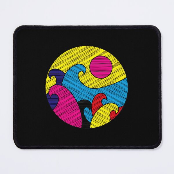 Item preview, Vibrant Wave Sun Circle Graphic Art designed and sold by lamercarv.
