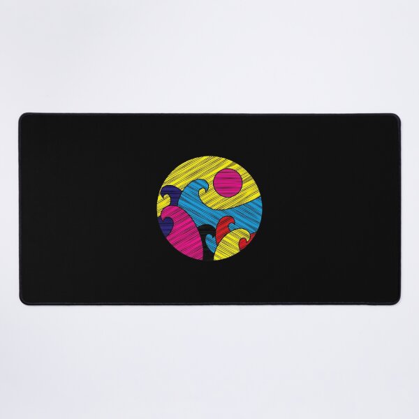 Item preview, Vibrant Wave Sun Circle Graphic Art designed and sold by lamercarv.