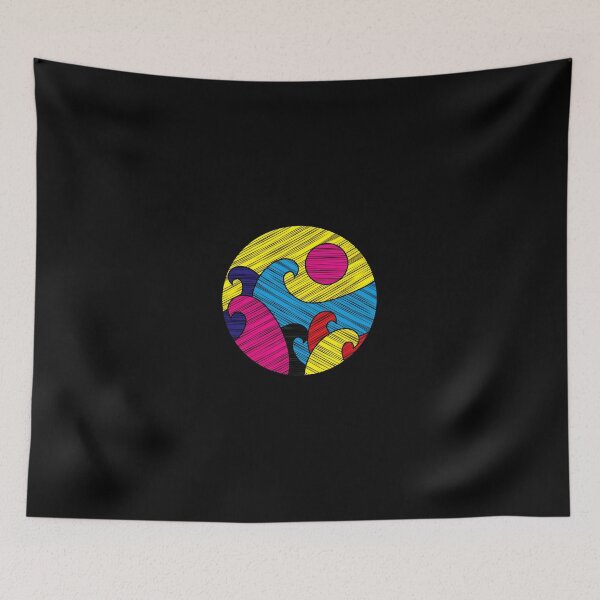 Item preview, Vibrant Wave Sun Circle Graphic Art designed and sold by lamercarv.