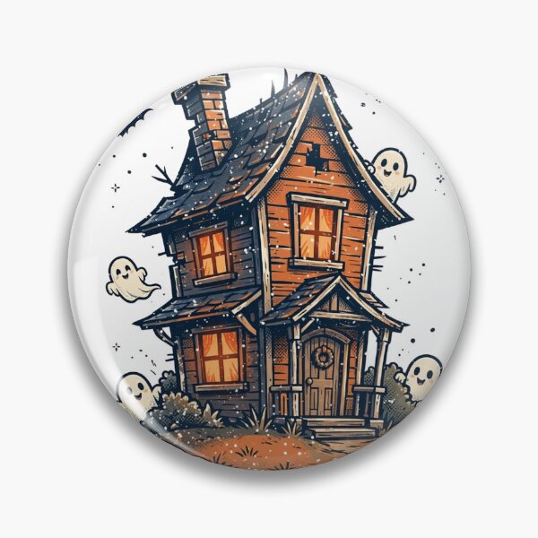 Item preview, Haunted House Cute Happy Halloween T-Shirt designed and sold by Worn and Witty.