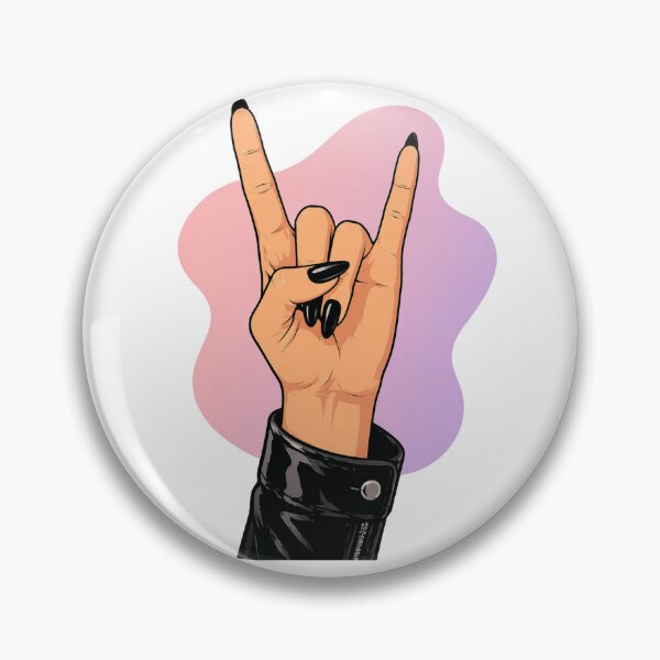 Item preview, Rock and Roll Hand Sign – Edgy Modern Alternative Music Aesthetic designed and sold by CosmicCutouts.