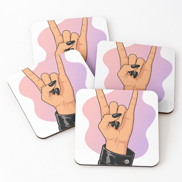 Item preview, Rock and Roll Hand Sign – Edgy Modern Alternative Music Aesthetic designed and sold by CosmicCutouts.
