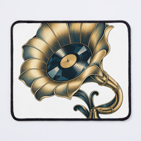 Item preview, Golden Bloom Gramophone Vinyl Artwork designed and sold by S06PMarketing.
