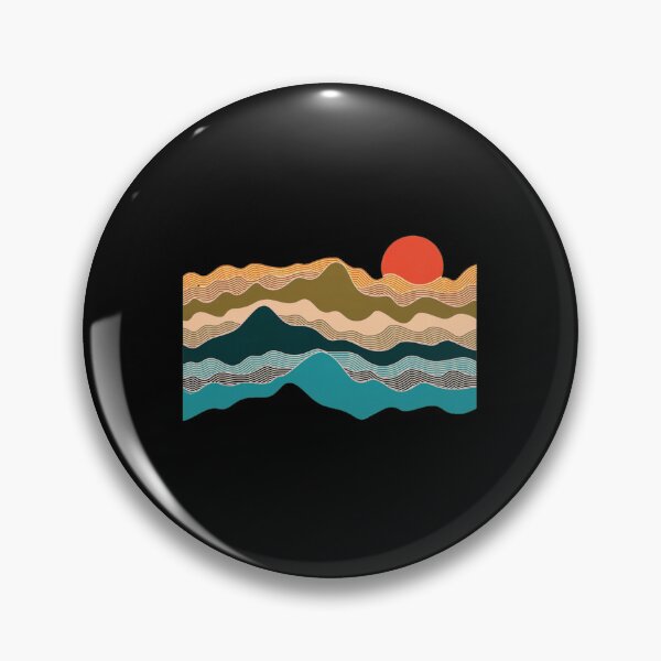 Item preview, Wavy Hills Sunset Minimalist Landscape Art designed and sold by lasopent.