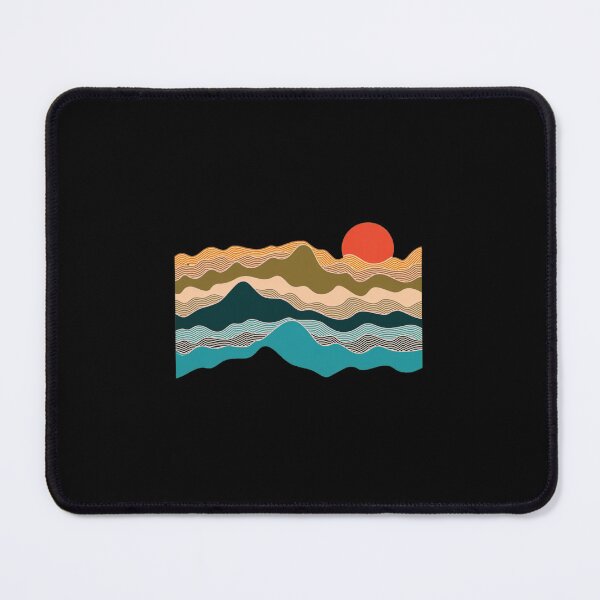 Item preview, Wavy Hills Sunset Minimalist Landscape Art designed and sold by lasopent.