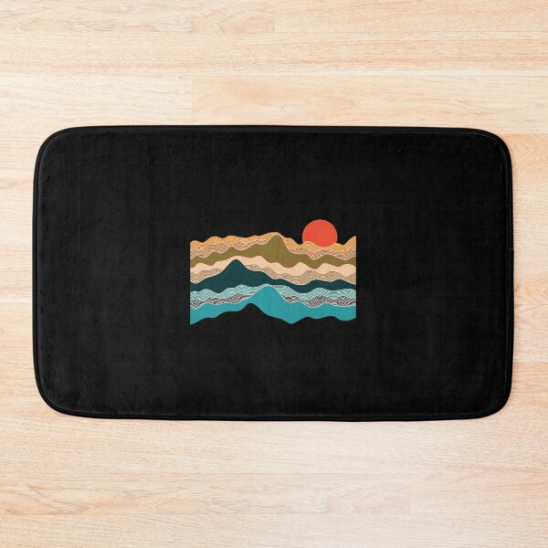 Item preview, Wavy Hills Sunset Minimalist Landscape Art designed and sold by lasopent.