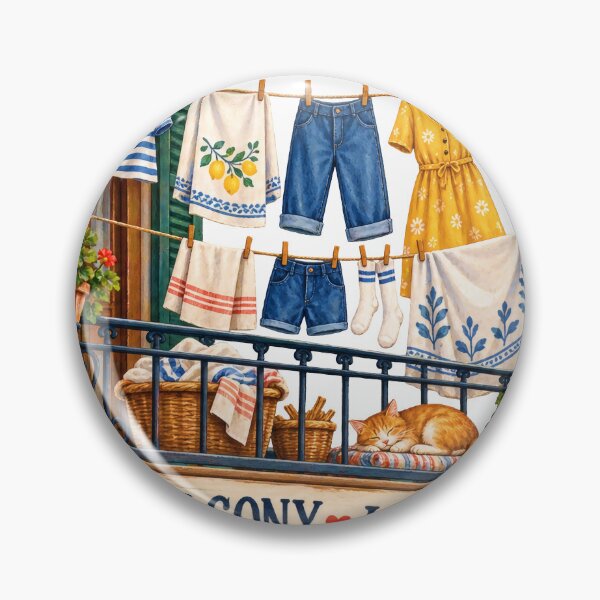 Item preview, Balcony Laundry Painted Balkan Household Humor designed and sold by OfficialBalkan.
