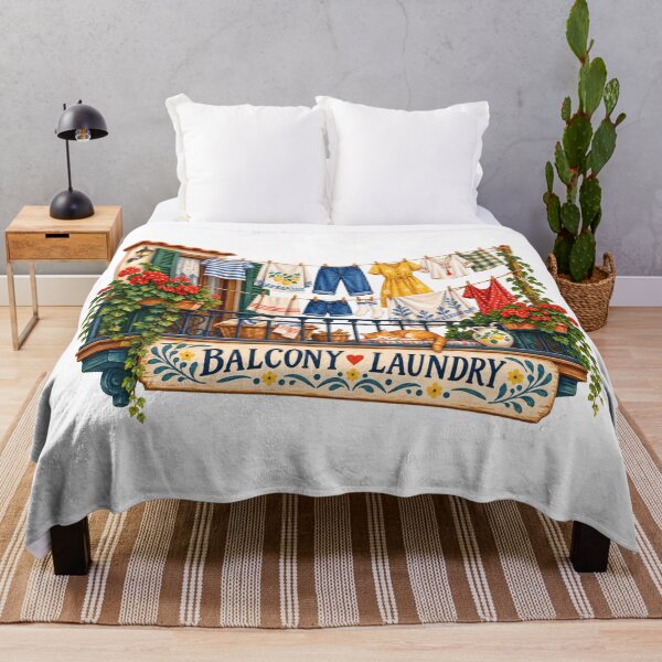 Item preview, Balcony Laundry Painted Balkan Household Humor designed and sold by OfficialBalkan.