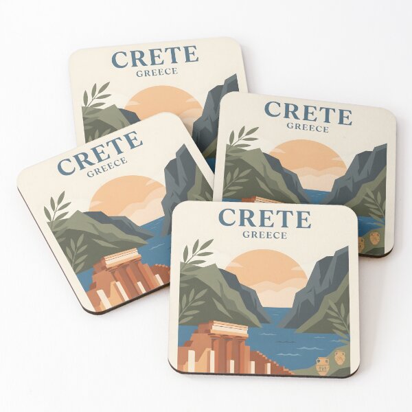 Item preview, Crete Greece Vintage Travel Poster - Minimalist Minoan Heritage Art Print designed and sold by DuckOddity.