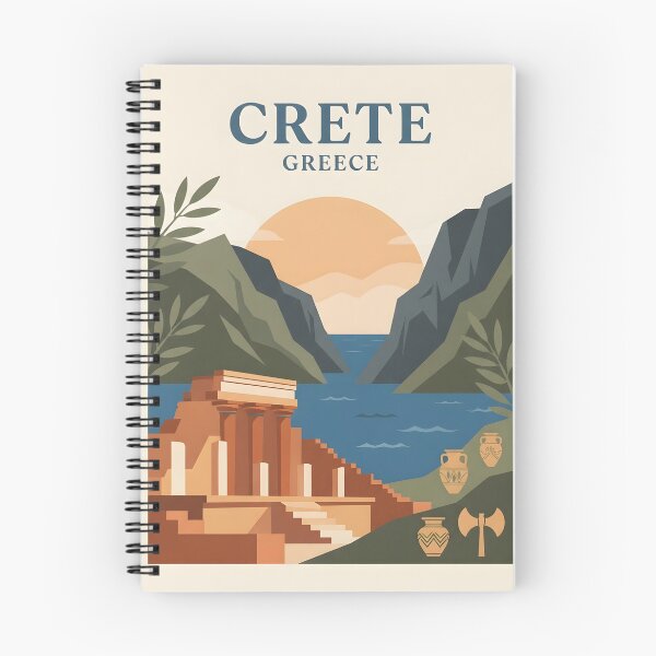 Item preview, Crete Greece Vintage Travel Poster - Minimalist Minoan Heritage Art Print designed and sold by DuckOddity.
