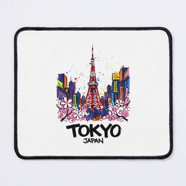 Item preview, Tokyo Tower Japan City Skyline Art Print designed and sold by Merch by Das Design Studio.