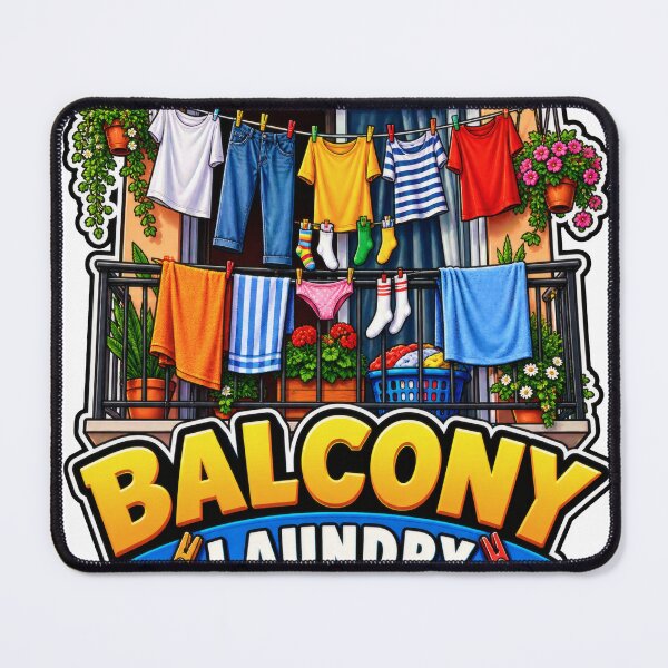 Item preview, Balcony Laundry Typography Balkan Household Humor designed and sold by OfficialBalkan.