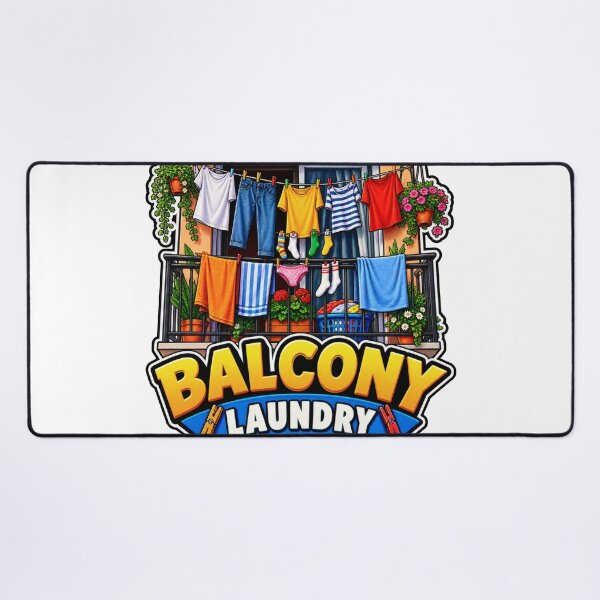 Item preview, Balcony Laundry Typography Balkan Household Humor designed and sold by OfficialBalkan.