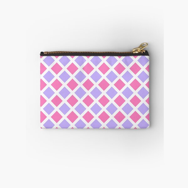 Item preview, Pink Purple White Checker Diamond Lattice Pattern designed and sold by ArtbyDebbieC.