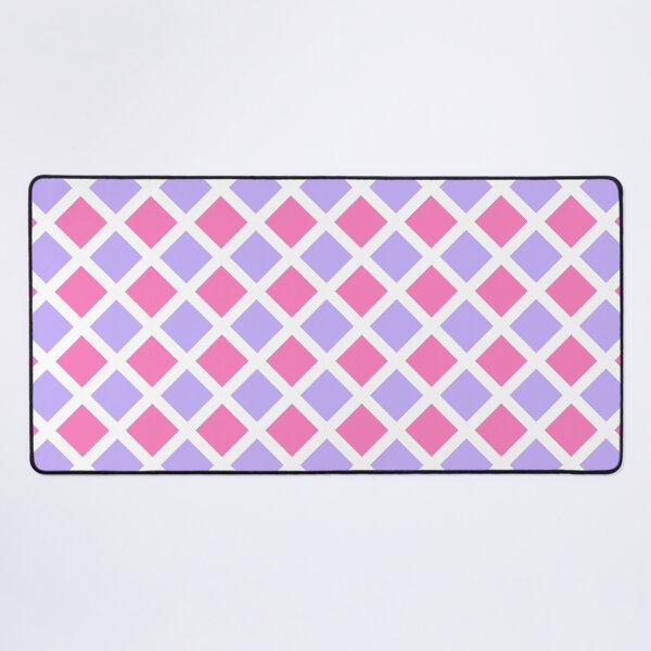 Item preview, Pink Purple White Checker Diamond Lattice Pattern designed and sold by ArtbyDebbieC.