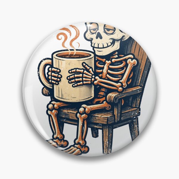 Item preview, Skeleton Coffee Mornings Are Scary T-Shirt designed and sold by Worn and Witty.