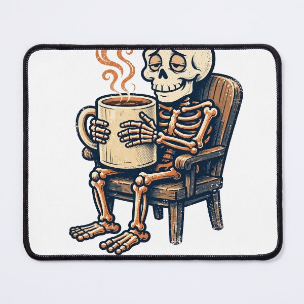 Item preview, Skeleton Coffee Mornings Are Scary T-Shirt designed and sold by Worn and Witty.